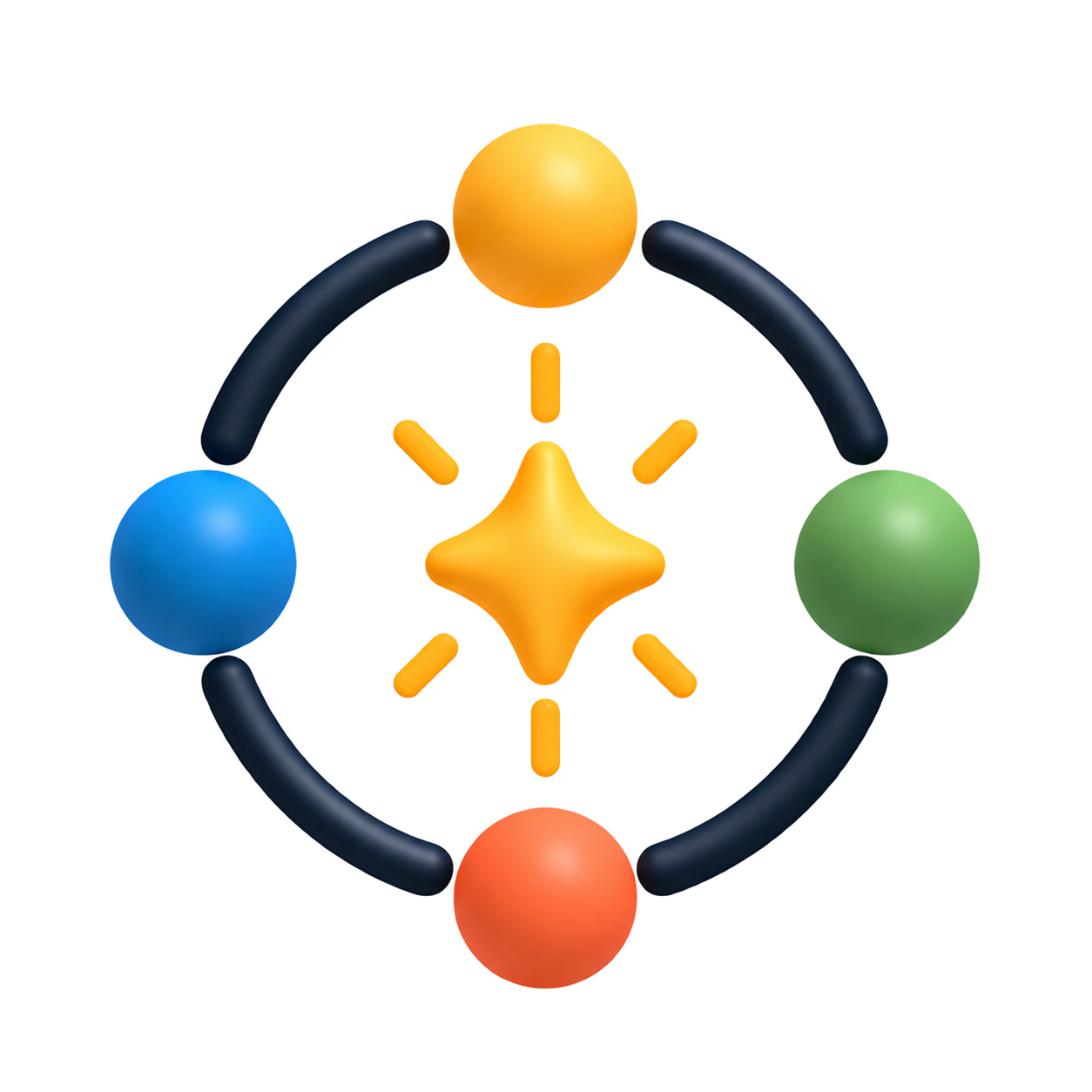 Wonder Economy symbol: a circle of possibilities around a gold Wonder star